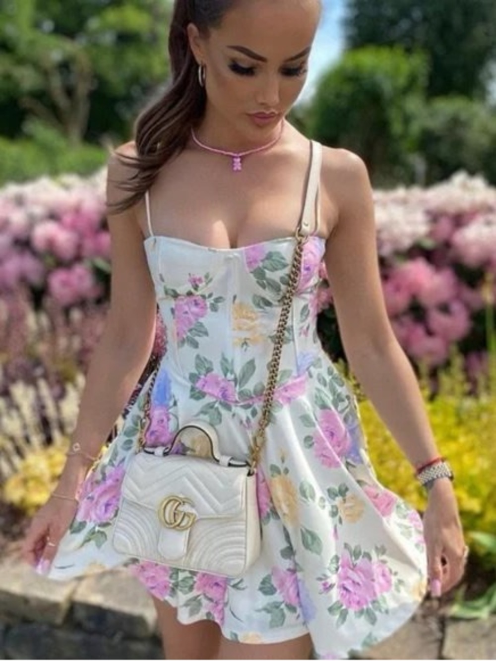 πΈ ZARA Bloggers Fav. Floral Corset Flared Mini Dress. Size. XXL